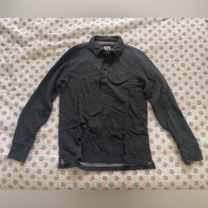 Relwen Thermal Polo in Charcoal Heather. Size Medium.